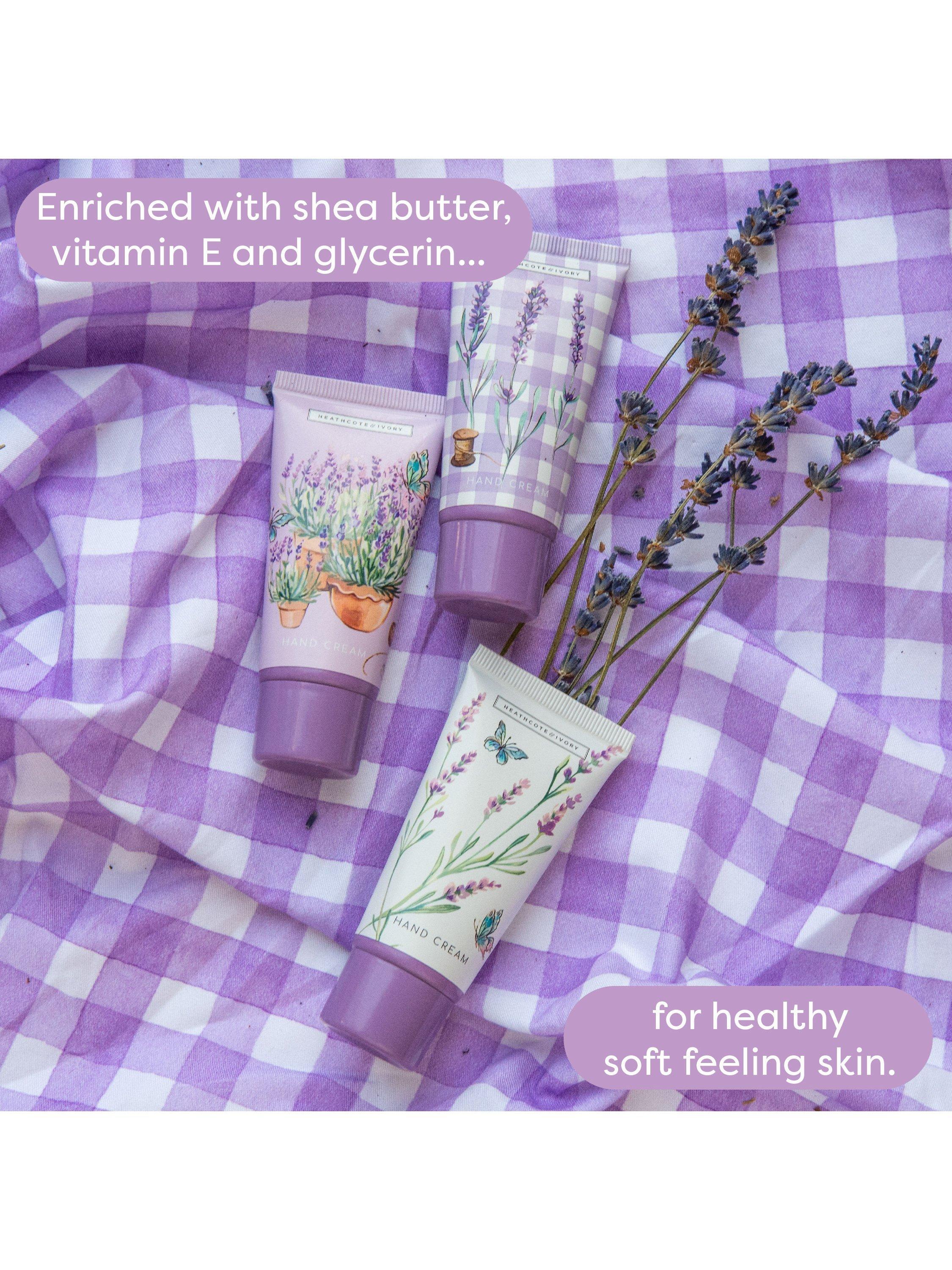 Product image 5 of 6, which shows Heathcote & Ivory English Lavender Hand Cream Trio