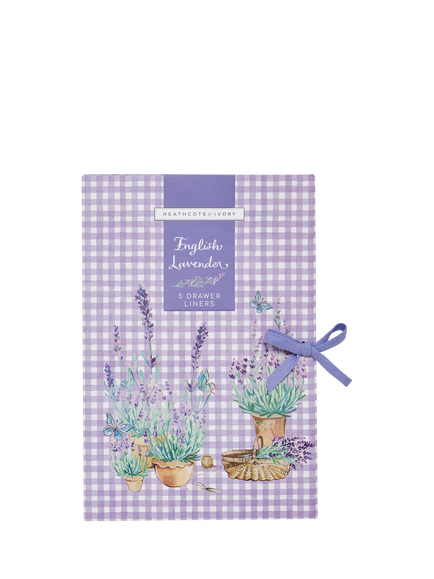 Heathcote & Ivory English Lavender Drawer Liners, Pack of 5, Purple Multi Purple