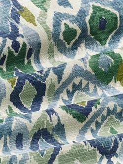 John Lewis Maya Ikat Furnishing Fabric - view 2, Woodland Green