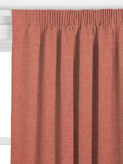 John Lewis Cotton Blend Made to Measure Curtains or Roman Blind, Terracotta - view 2, Terracotta