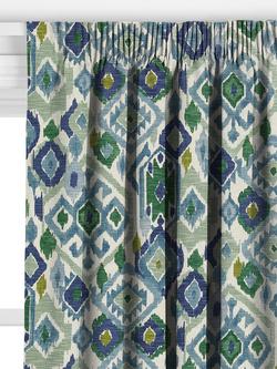 John Lewis Maya Ikat Made to Measure Curtains or Roman Blind, Woodland Green - view 2, Woodland Green