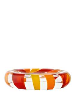 LSA International Folk Striped Glass Bowl, 36cm, Multi