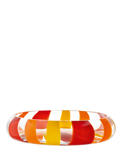 LSA International Folk Striped Glass Bowl, 36cm - view 2, Multi