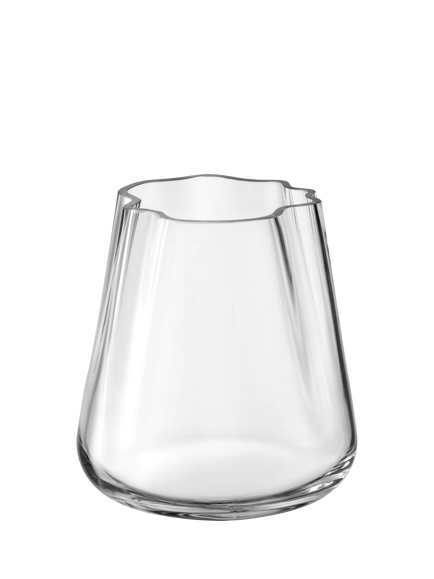 LSA International Lagoon Glass Vase/Lantern, H18.5cm, Clear, Clear
