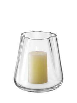 LSA International Lagoon Glass Vase/Lantern, H18.5cm, Clear - view 2, Clear