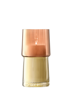 LSA International Gems Glass Vase/Lantern, H23cm, Amber - view 2, Amber