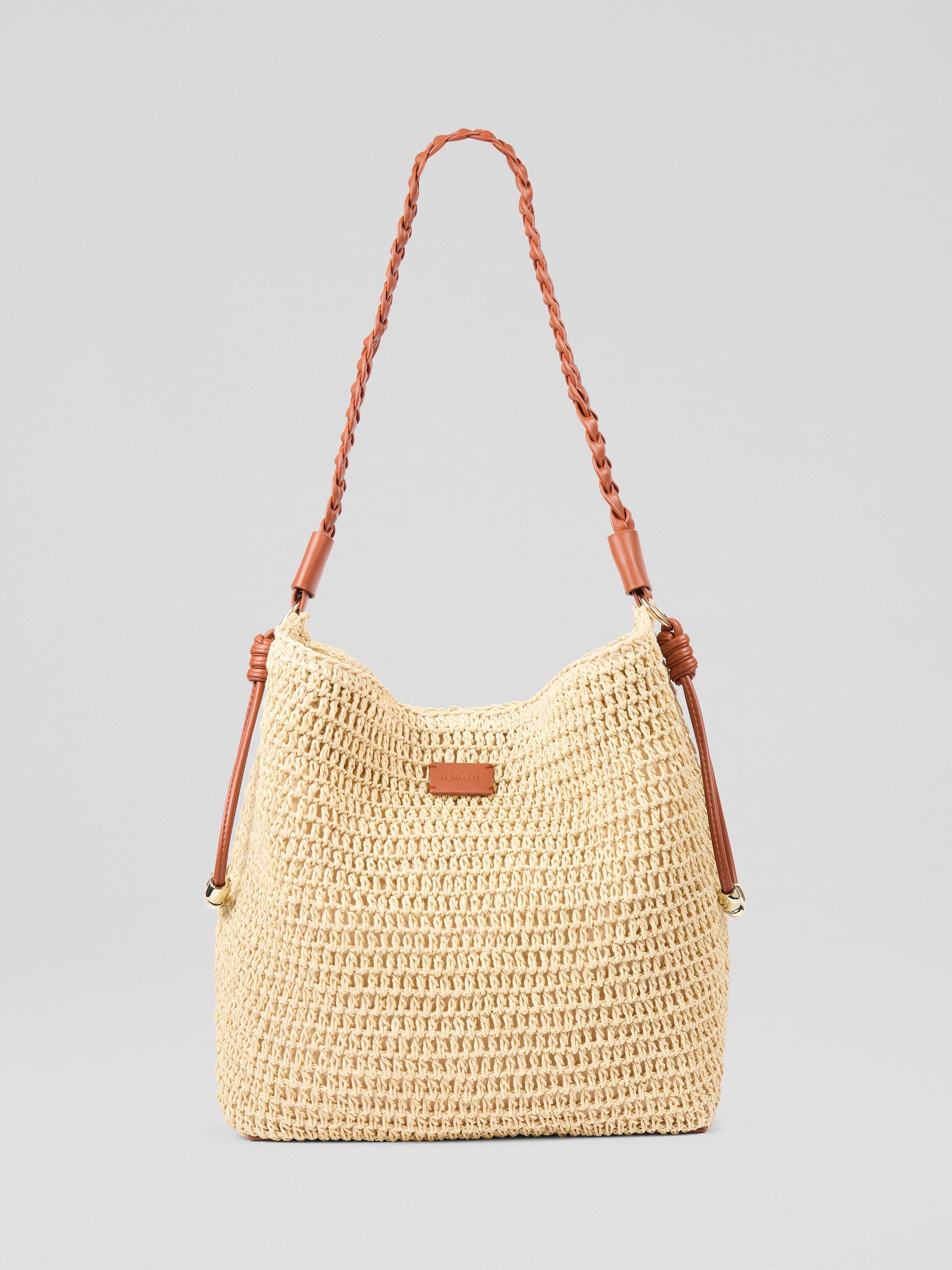 Product image 1 of 3, which shows L.K.Bennett Celeste Braided Tote Bag, Brown