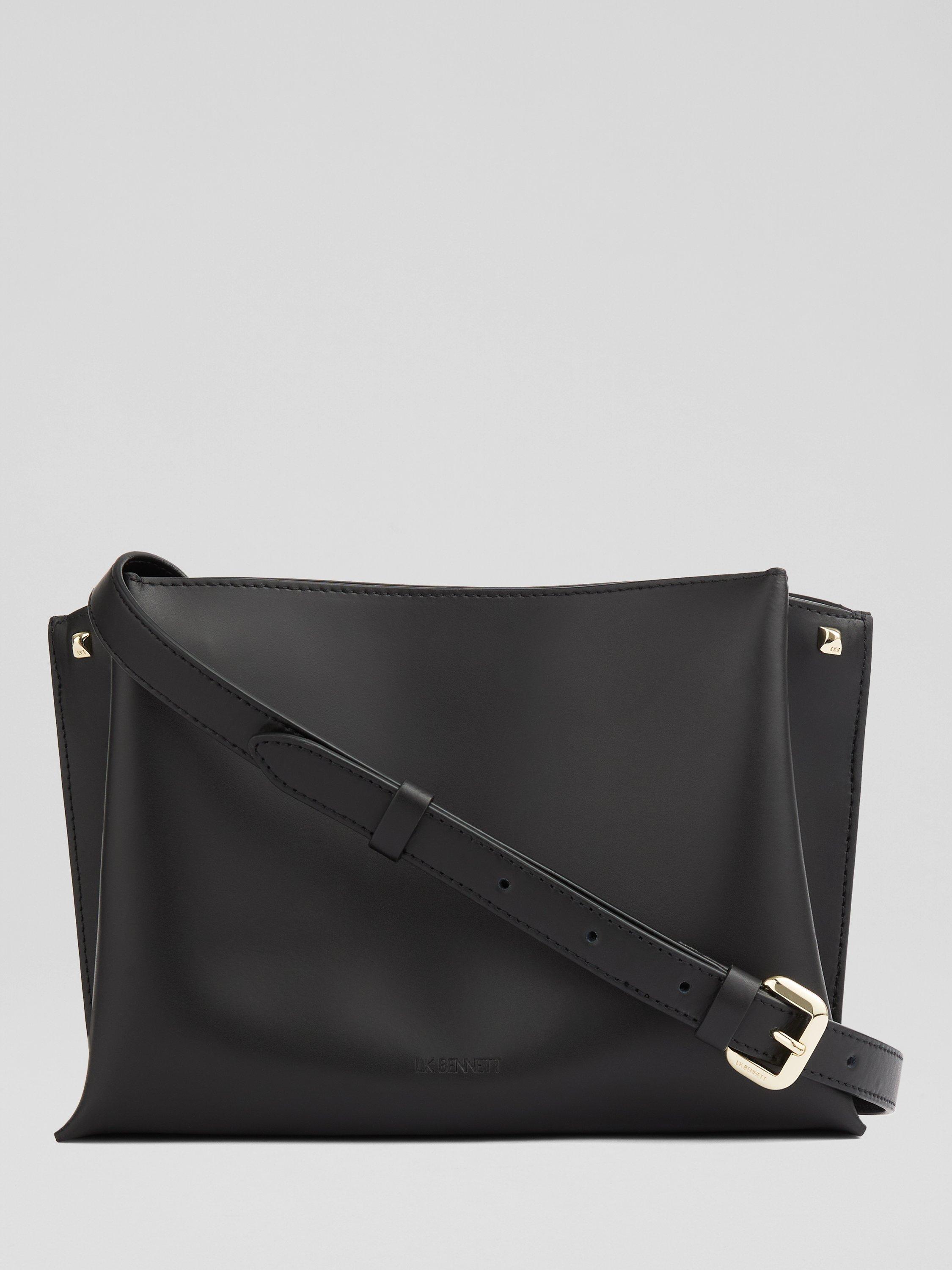 Product image 2 of 4, which shows L.K.Bennett Evie Leather Shoulder Bag, Black