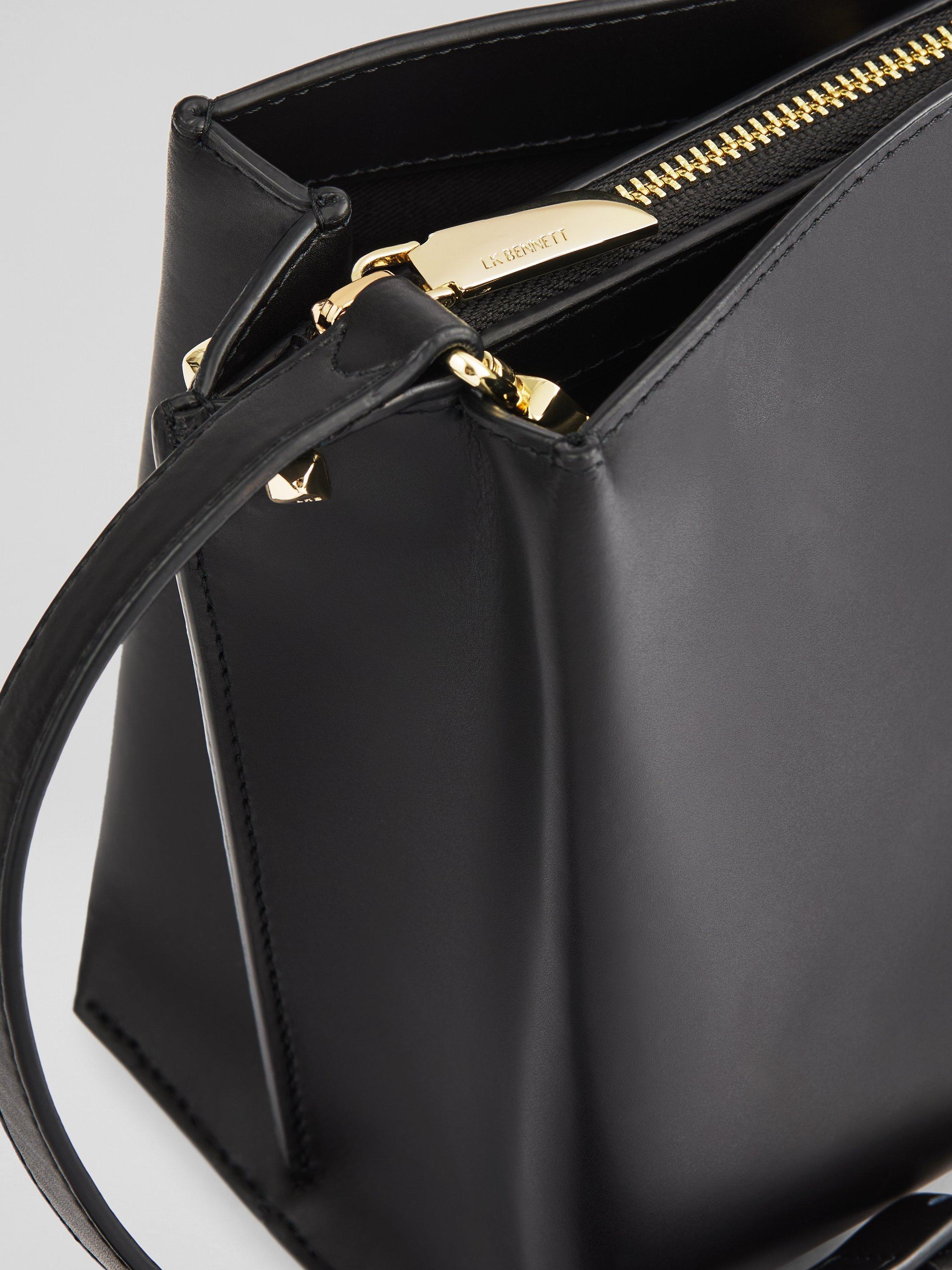 Product image 4 of 4, which shows L.K.Bennett Evie Leather Shoulder Bag, Black