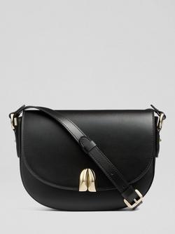 L.K.Bennett Jodie Leather Crossbody Bag, Black, Black