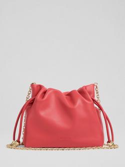 L.K.Bennett Kendra Beaded Drawstring Leather Crossbody Bag, Amber