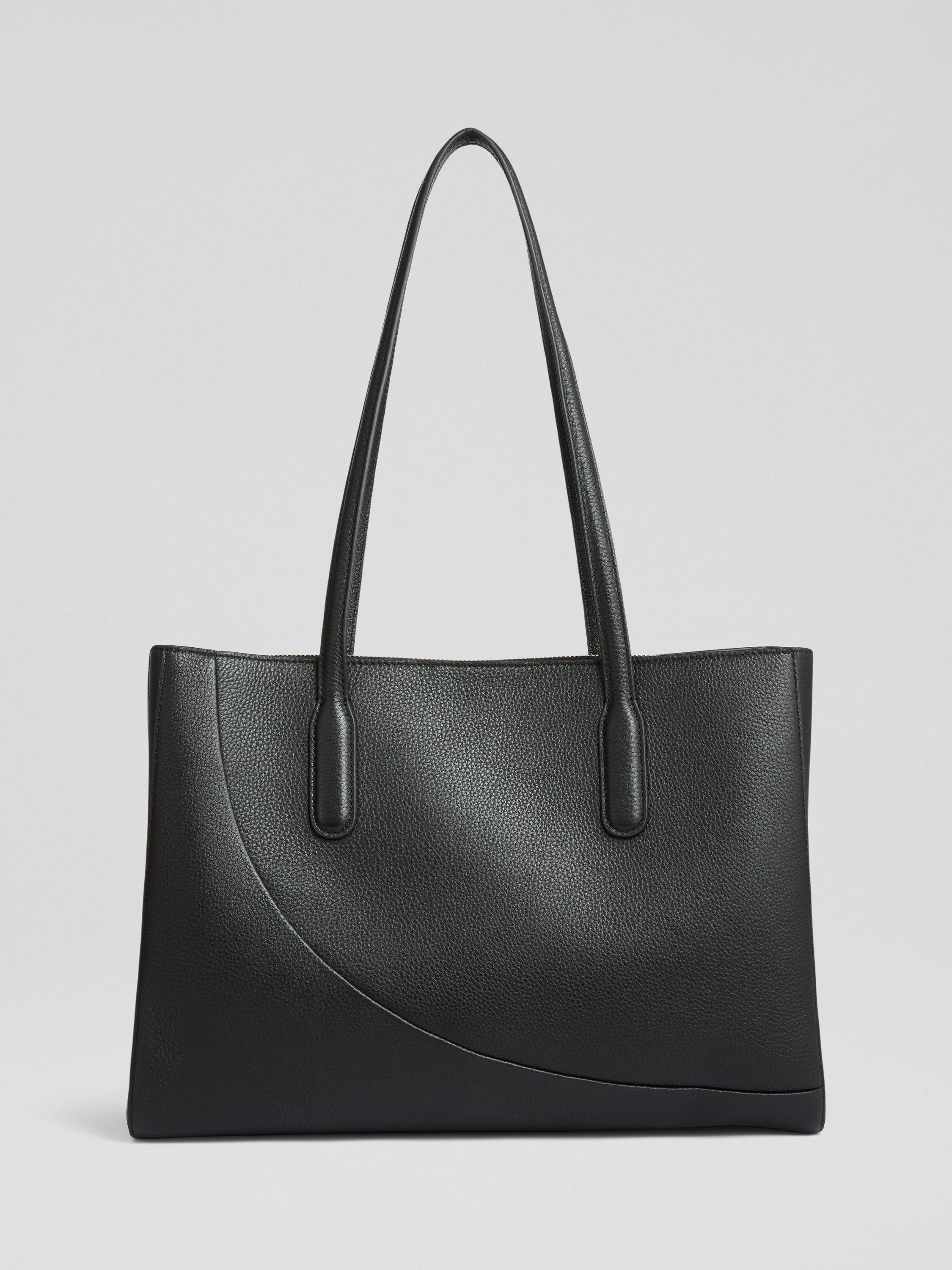 Product image 1 of 3, which shows L.K.Bennett Olivia Leather Tote Bag, Black