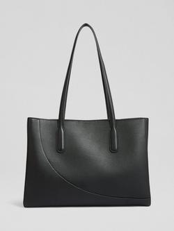 L.K.Bennett Olivia Leather Tote Bag, Black, Black