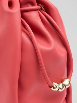 L.K.Bennett Selina Beaded Drawstring Leather Tote Bag - view 2, Amber