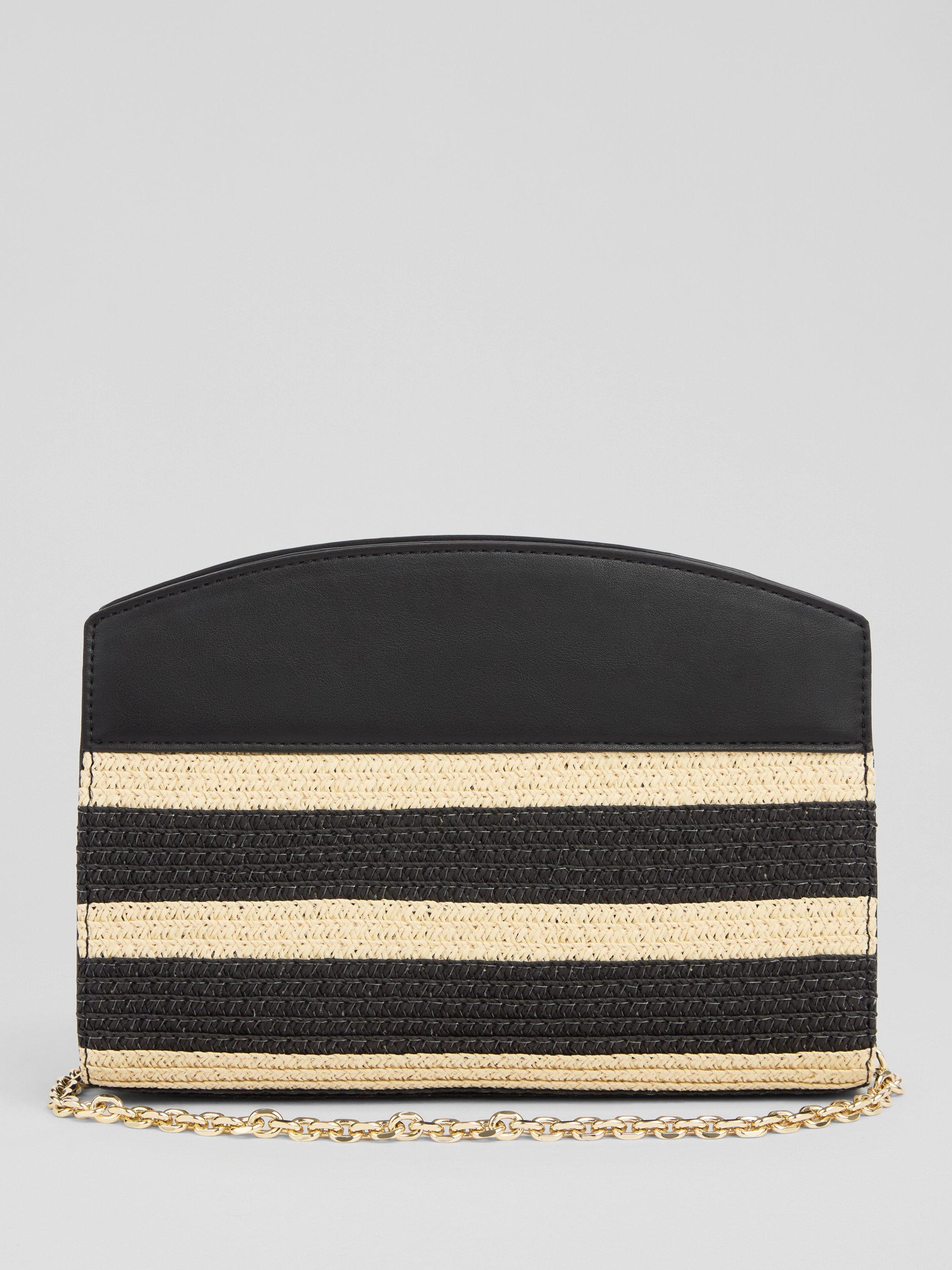 Product image 2 of 3, which shows L.K.Bennett Trinity Paper Cross Body Bag, Natural/Black