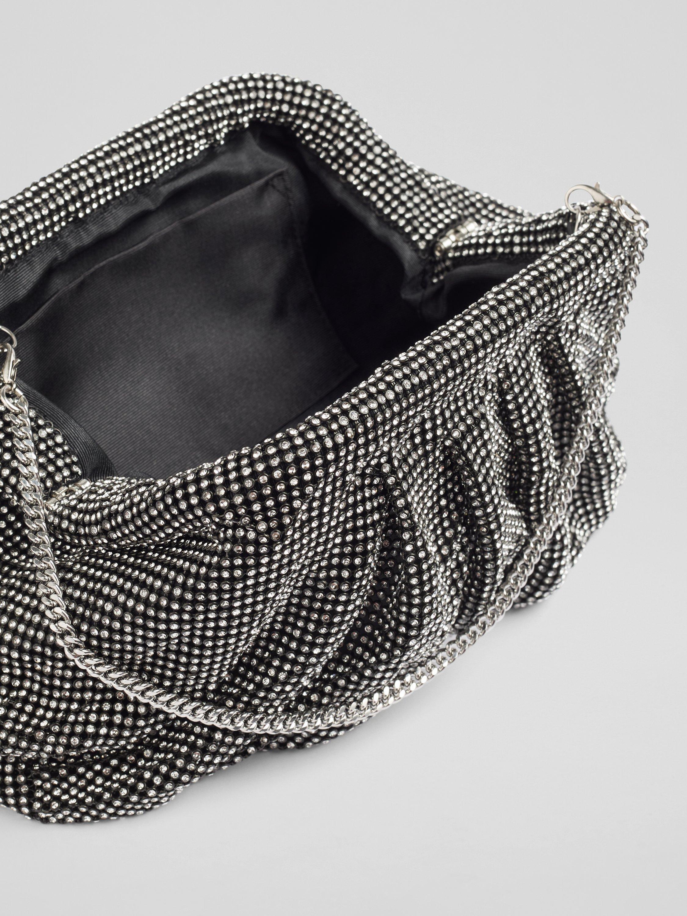 Product image 3 of 3, which shows L.K.Bennett Crystal Clutch Bag, Black/Silver