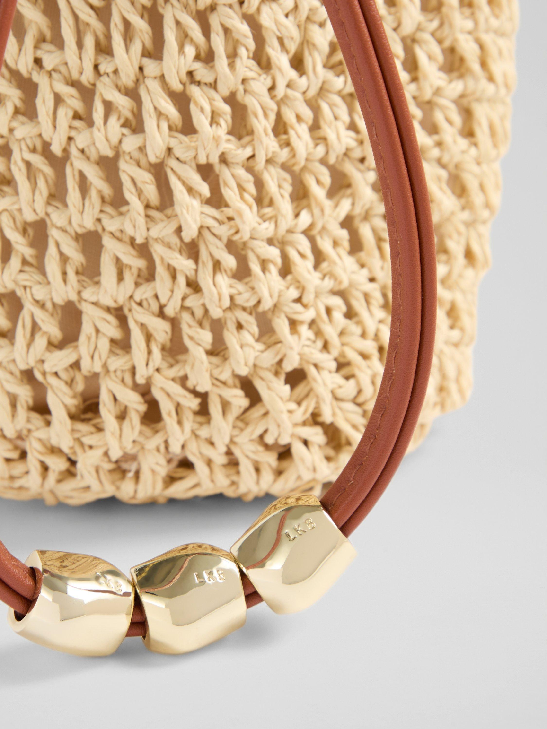 Product image 3 of 3, which shows L.K.Bennett Isita Paper Braided Clutch Bag, Natural