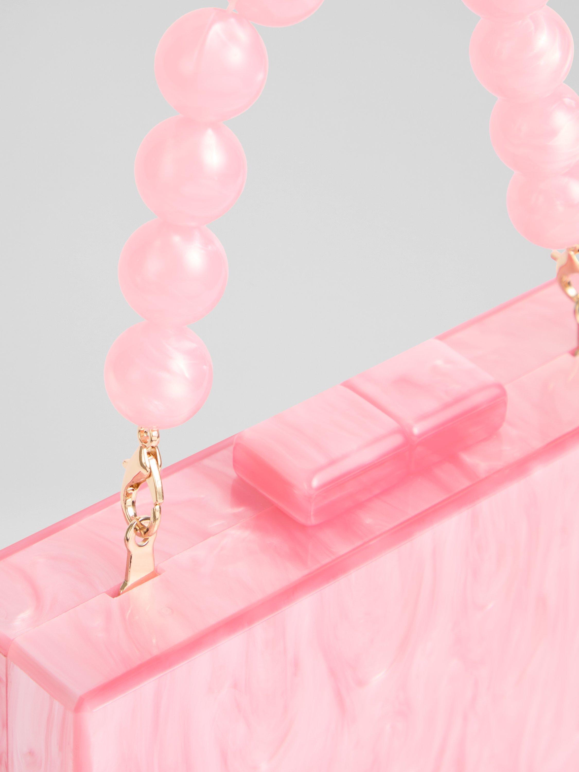 Product image 2 of 3, which shows L.K.Bennett Maeve Acrylic Resin Box Clutch Bag, Pink