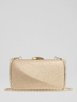 L.K.Bennett Charlotte Oloid Box Clutch Bag, Champagne, Champagne