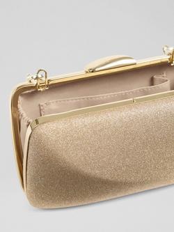 L.K.Bennett Charlotte Oloid Box Clutch Bag, Champagne - view 2, Champagne