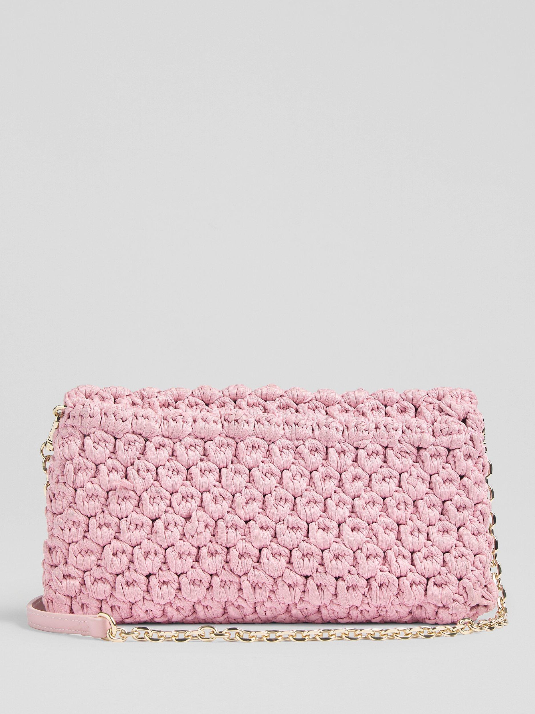 Product image 2 of 3, which shows L.K.Bennett Larna Crochet Clutch Bag, Pink