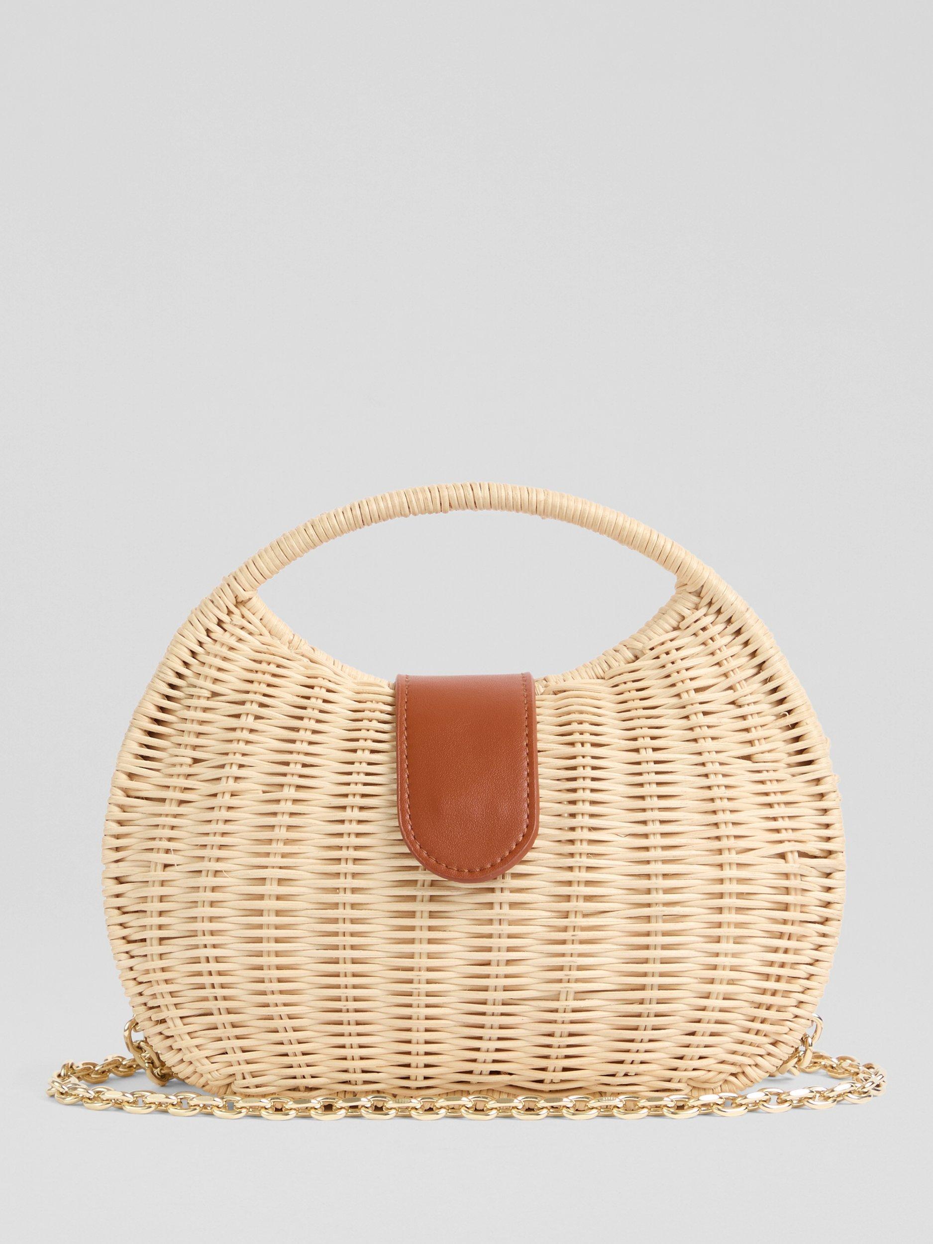 Product image 1 of 4, which shows L.K.Bennett Lulu Paper Clutch Bag, Natural/Brown