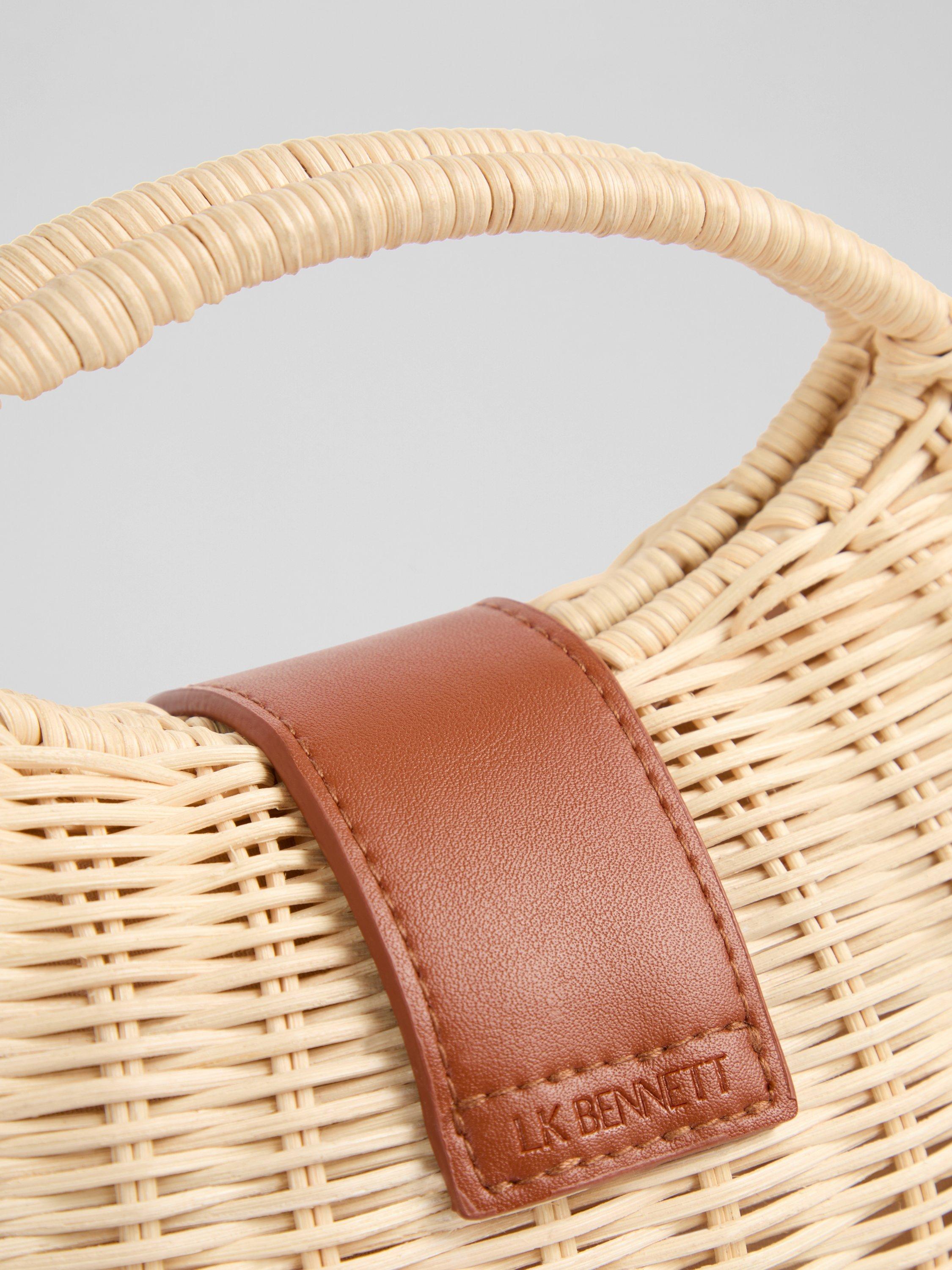 Product image 2 of 4, which shows L.K.Bennett Lulu Paper Clutch Bag, Natural/Brown