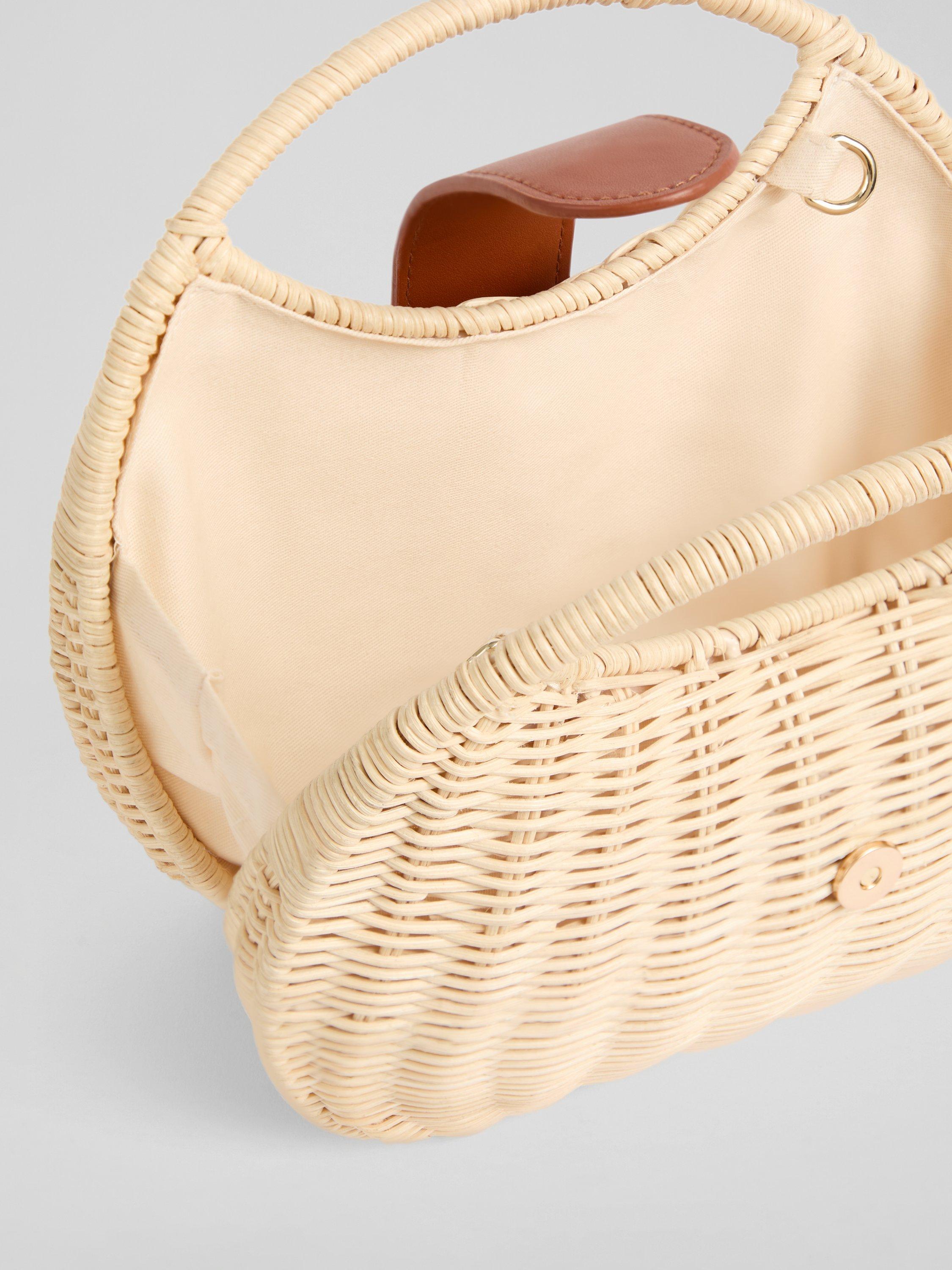 Product image 4 of 4, which shows L.K.Bennett Lulu Paper Clutch Bag, Natural/Brown