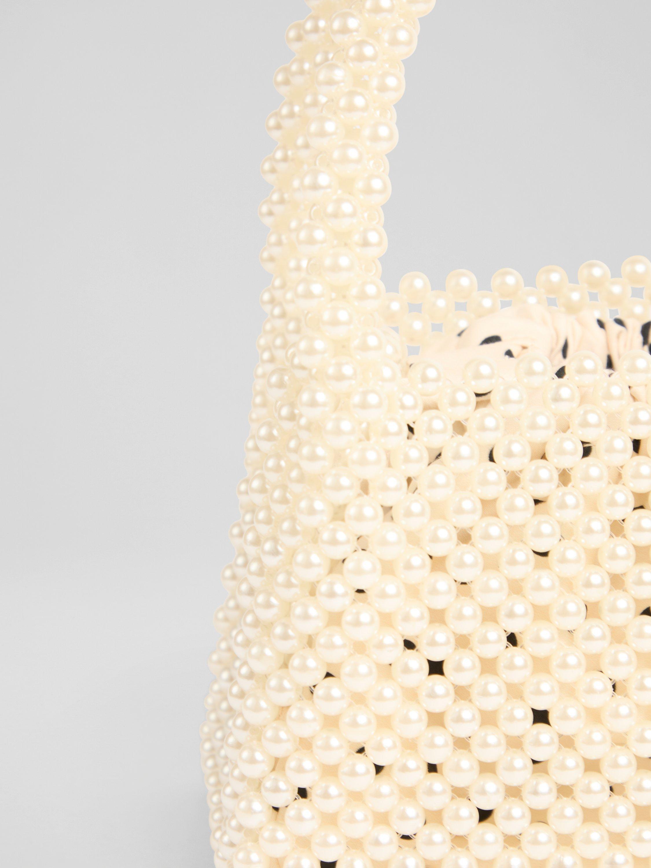 Product image 3 of 3, which shows L.K.Bennett Pearl Mini Tote Clutch Bag, White/Cream