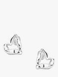 Tutti & Co Eternal Collection Twist Heart Stud Earrings, Silver