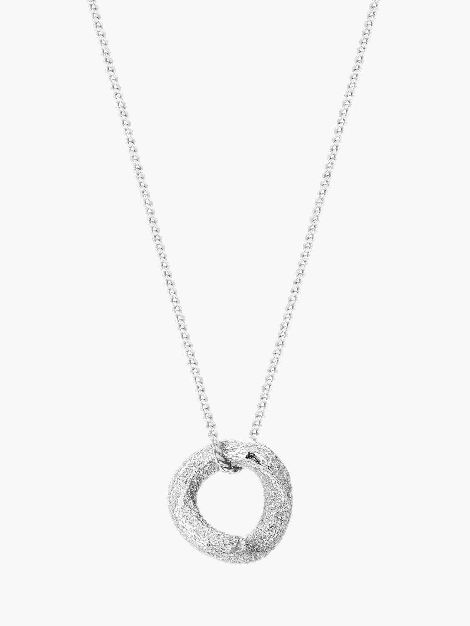 Product image 1 of 3, which shows Tutti & Co Shadow Textured Pendant Necklace, Silver