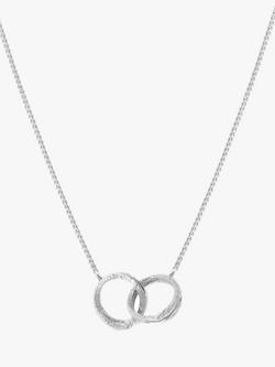 Tutti Coast Textured Interlocking Pendant Necklace, Silver, Silver