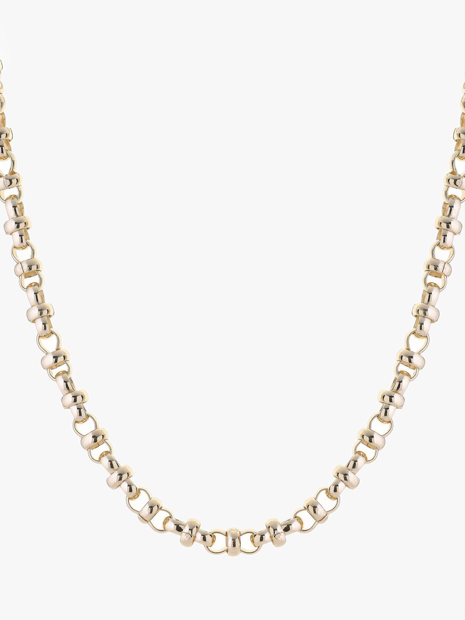 Product image 1 of 3, which shows Tutti & Co Harbour Belcher Chain Necklace, Gold
