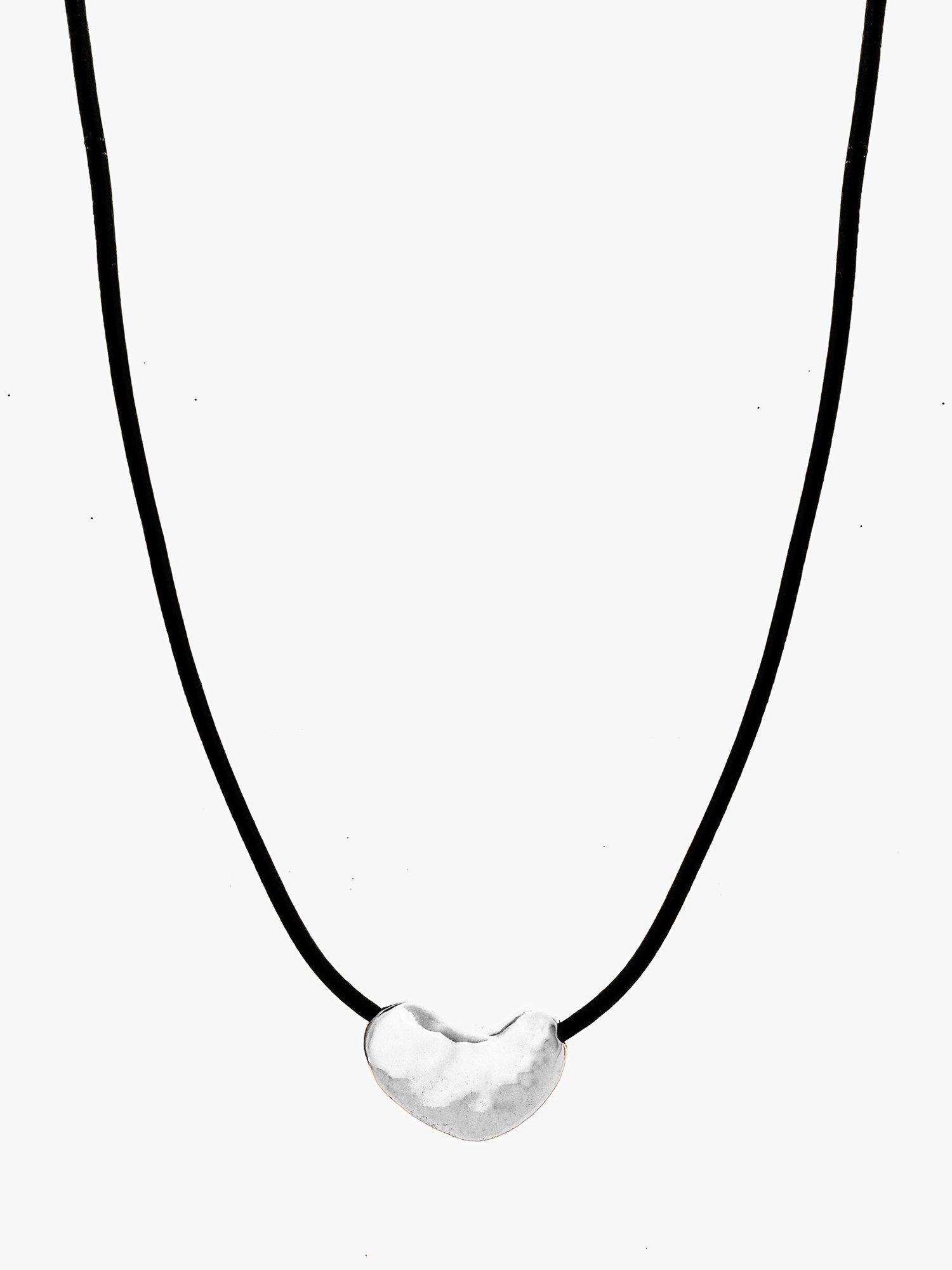 Product image 1 of 5, which shows Tutti & Co Soul Collection Pillow Heart Pendant Necklace, Silver