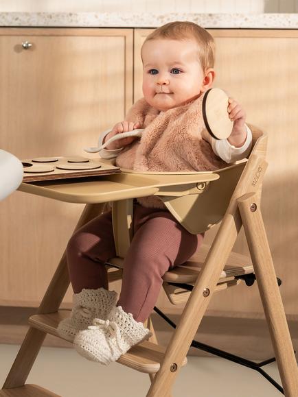 KAOS Klapp Highchair, Oak - view 2, Oak