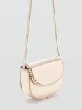 Mango Aila Metallic Pearl Trim Crossbody Bag, Gold