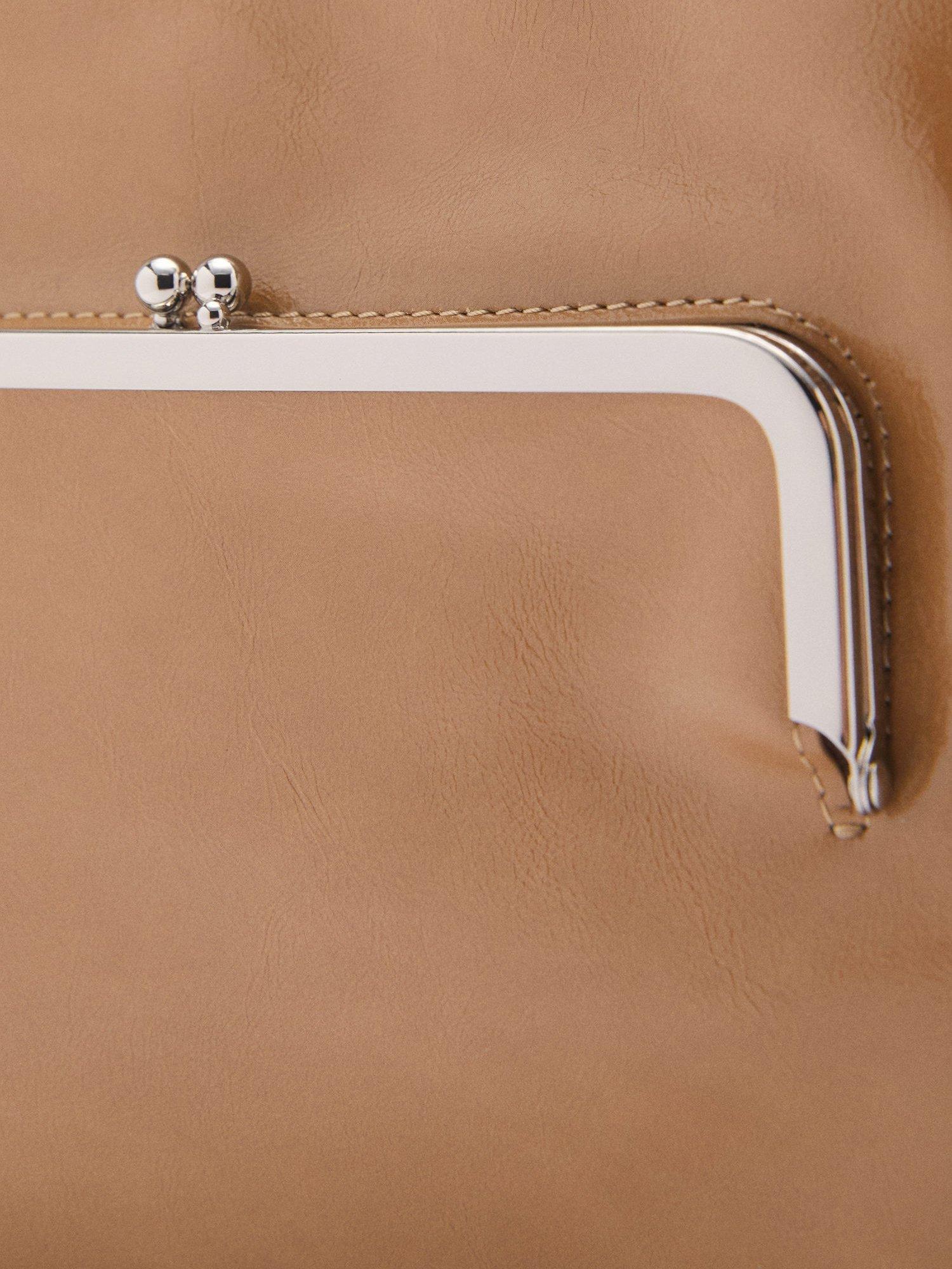Product image 3 of 4, which shows Mango Anya Clasp Pouch Shoulder Bag, Tan