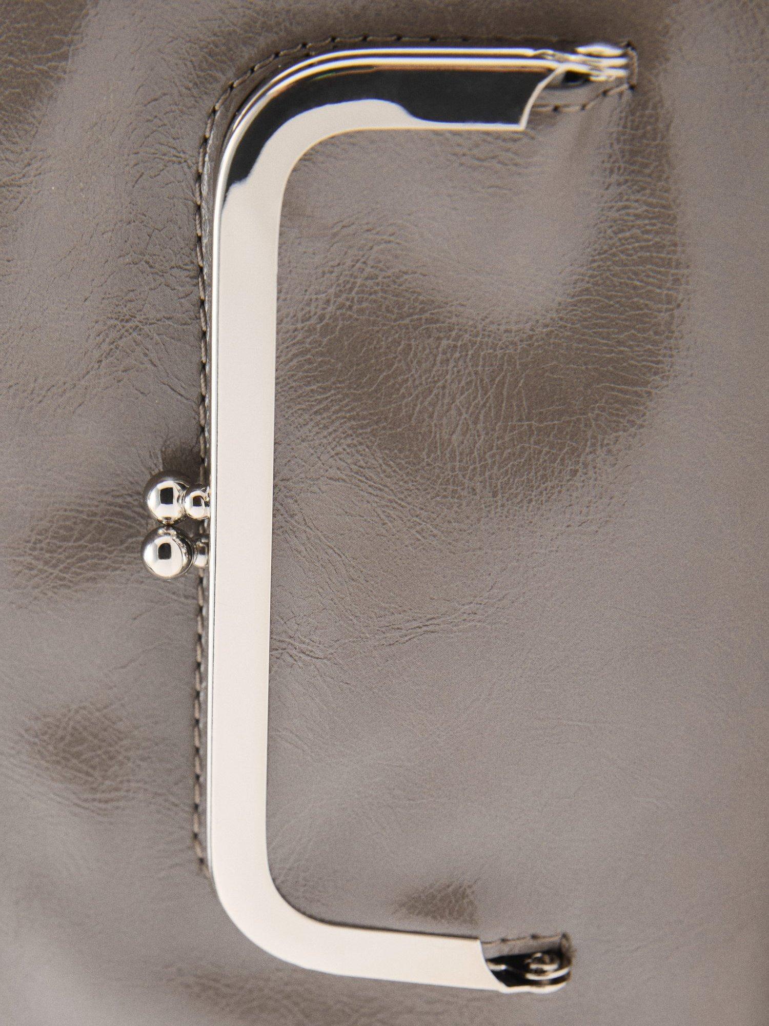 Product image 3 of 4, which shows Mango Anya Clasp Pouch Rectangular Shoulder Bag, Grey