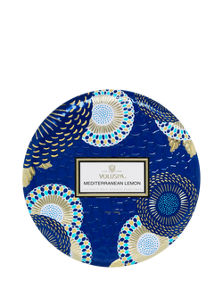 Voluspa Mediterranean Lemon Three Wick Tin Scented Candle, 340g - view 2, 