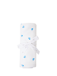 Rosa & Blue Baby Bamboo Cotton Blend Heart Print Blanket, White