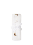 Rosa & Blue Baby Bamboo and Cotton Safari Print Blanket, White