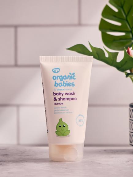 Green People Organic Babies Baby Wash and Shampoo, Lavender, 150ml - view 2, 