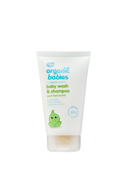 Green People Organic Babies Baby Wash and Shampoo, Scent Free/Neutral, 150ml, 