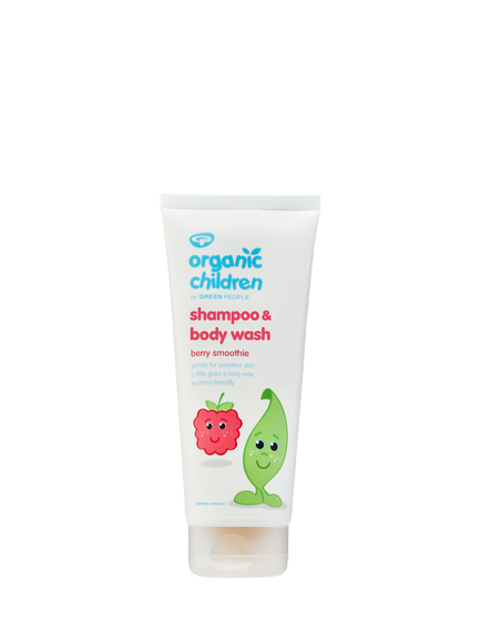 Green People Organic Children Shampoo and Body Wash, Berry Smoothie, 200ml, 