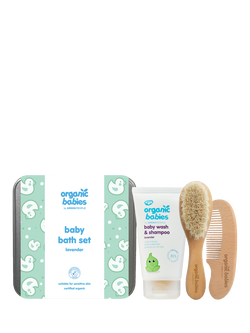 Green People Organic Babies Baby Bath Set, Lavender, 