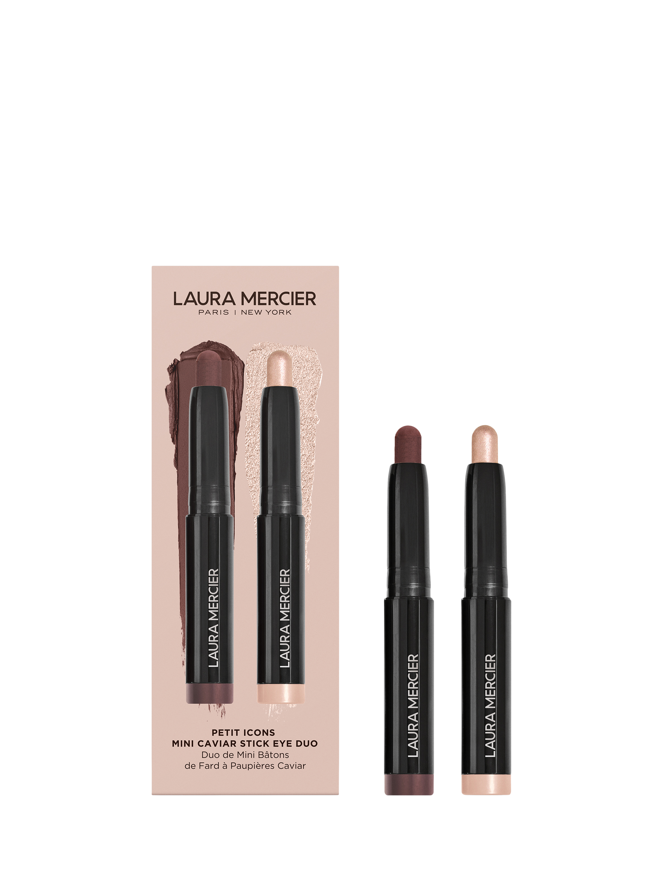 Product image 1 of 4, which shows Laura Mercier Petit Icons Mini Caviar Stick Eye Duo Makeup Gift Set