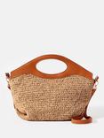 Mint Velvet Sarah Woven Paper Cross Body Bag, Natural/Tan