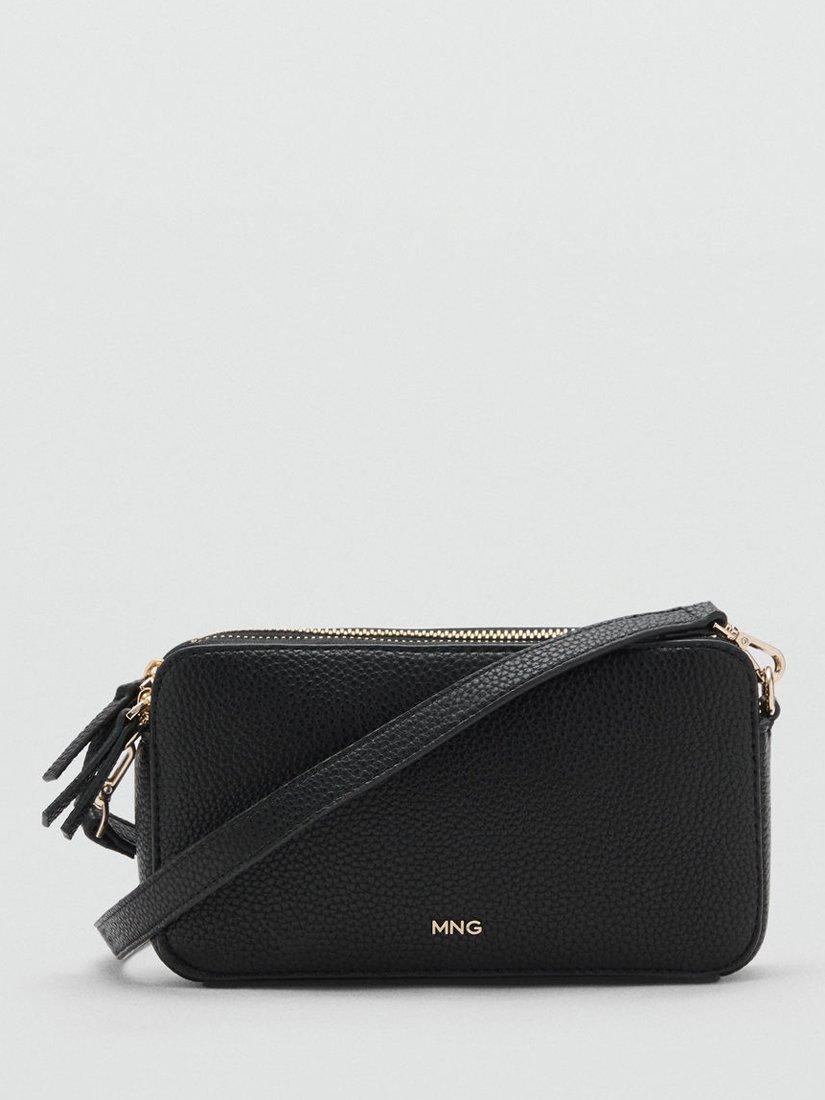 Mango Donga Shoulder Bag, Black