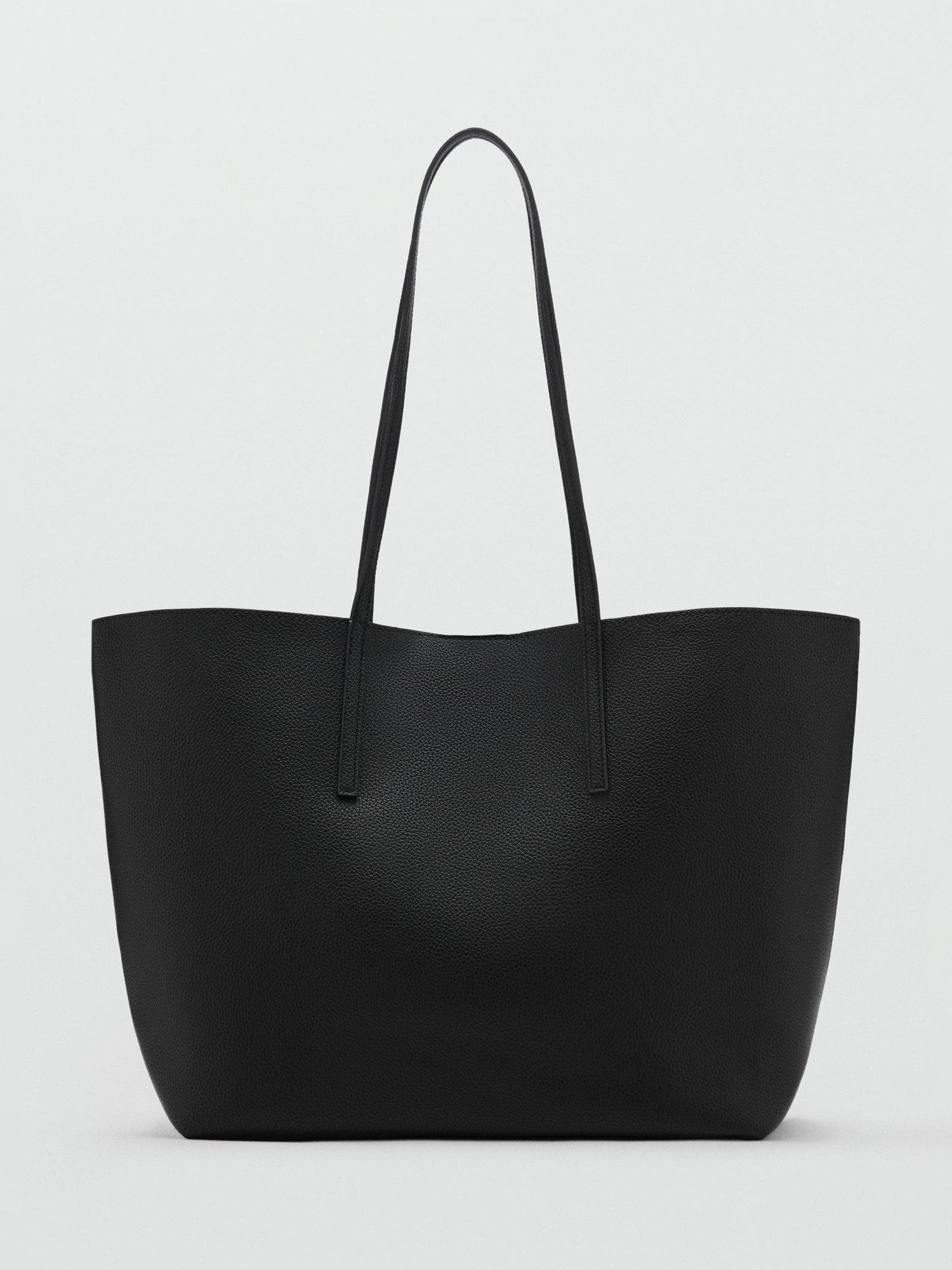Mango Maribel Faux Leather Tote Bag, Black