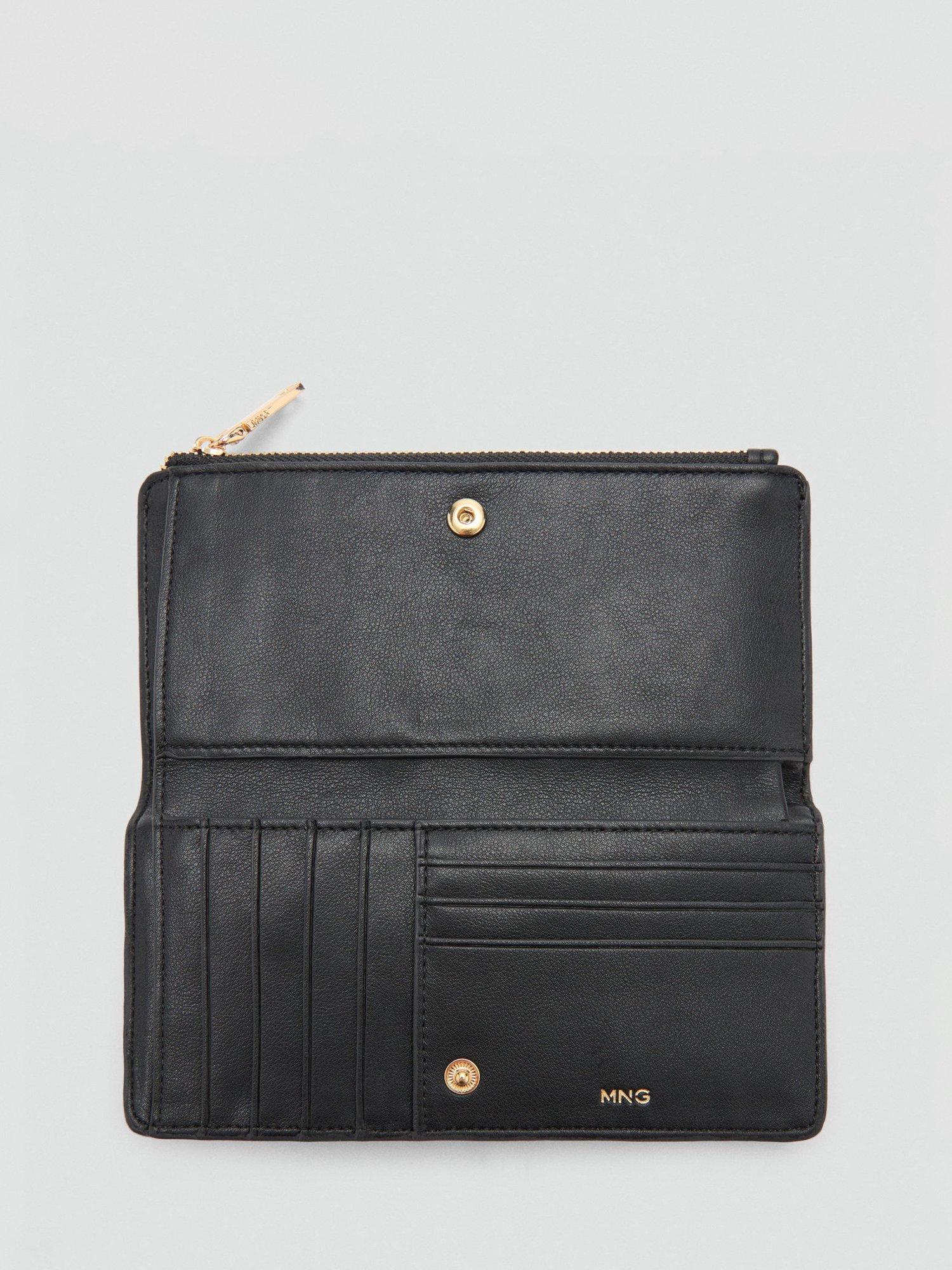 Product image 3 of 4, which shows Mango Raven Leopard Print Leather Purse, Brown
